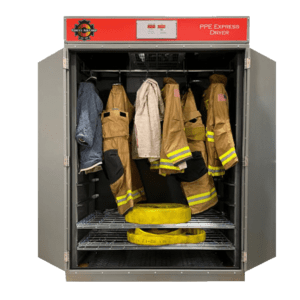 Dryer designed to for firefighter turnout gear & hose.