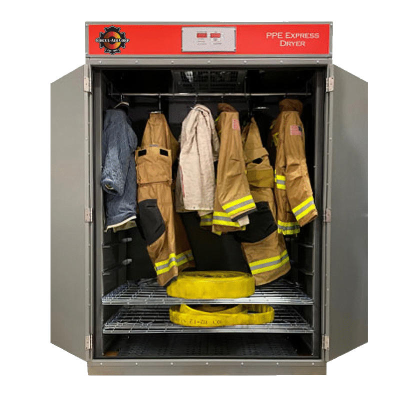 Dryer designed to for firefighter turnout gear & hose.
