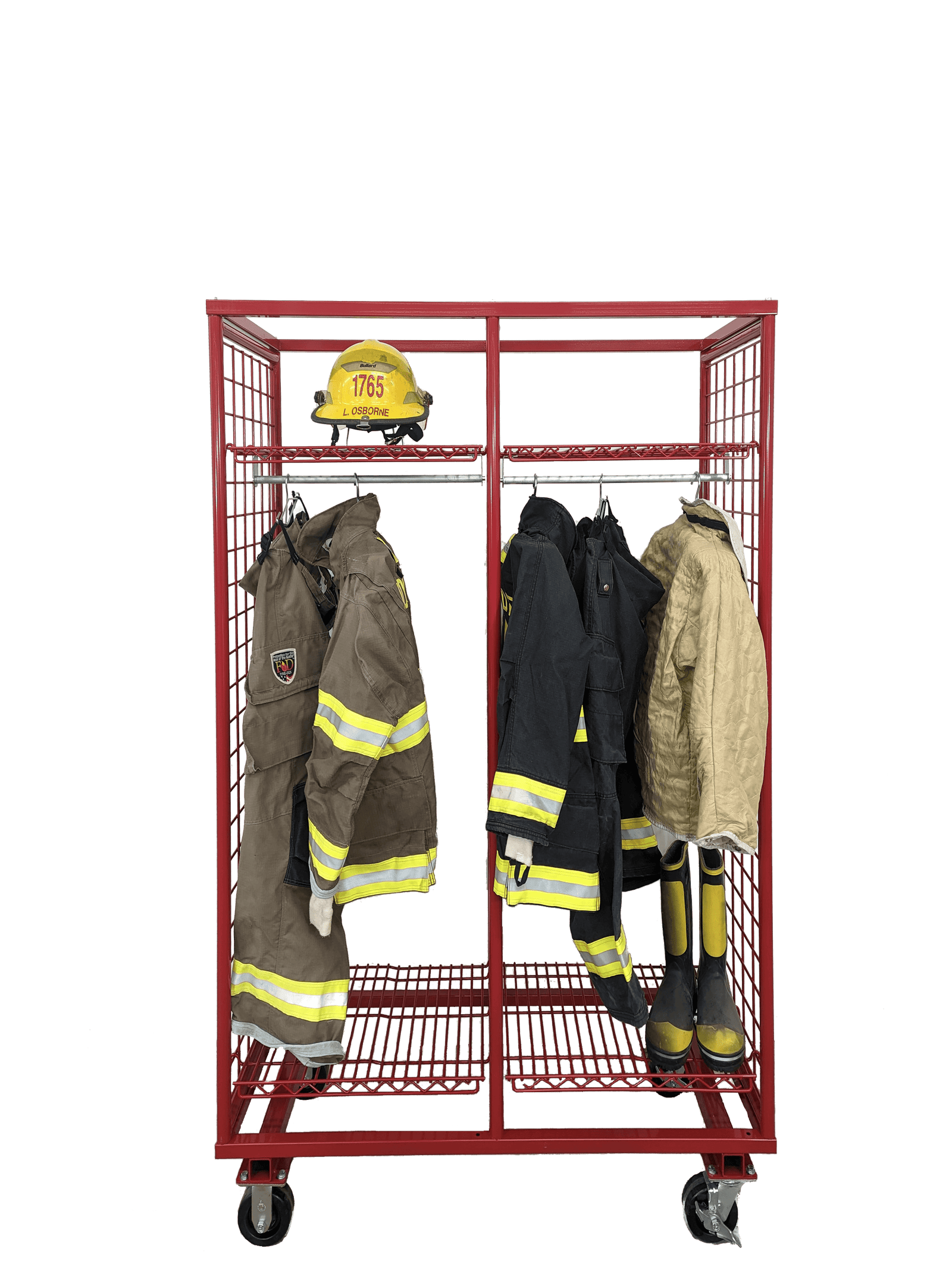 Mobile Gear Storage Locker 18 inches wide 2 position with security