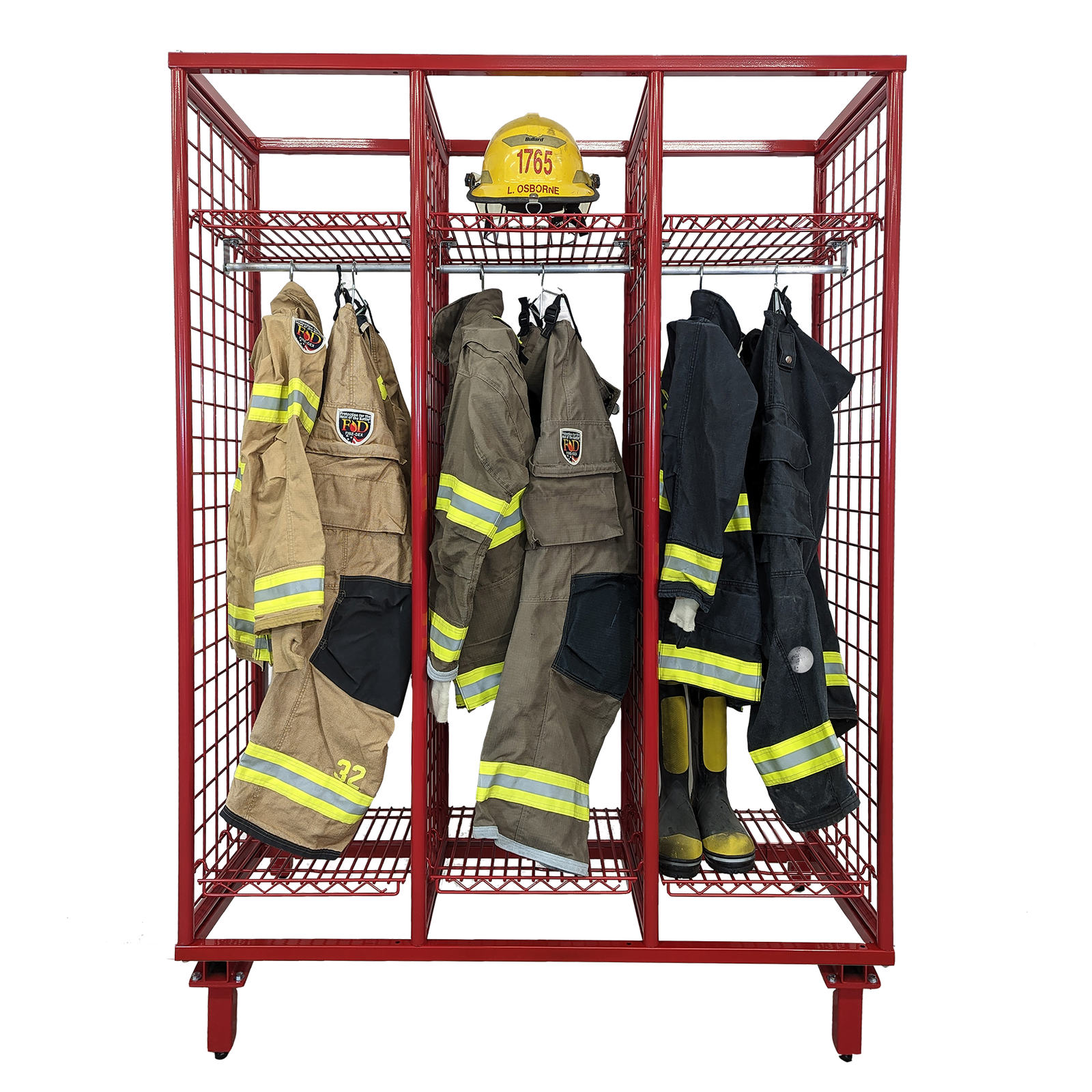 Free Standing Gear Storage Locker 24 inches wide 5 position